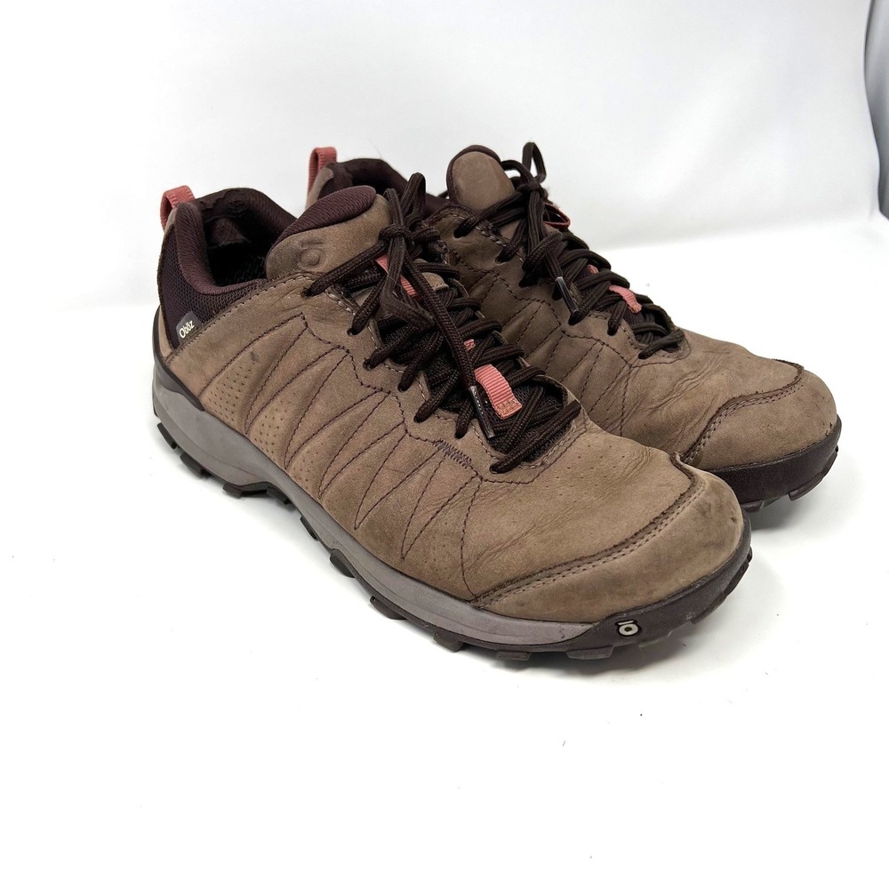 Oboz Women's Sypes Low Leather B-Dry Hiking Shoes Size 9.5 Purple Comfort